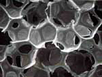 A foam with cellular film removal